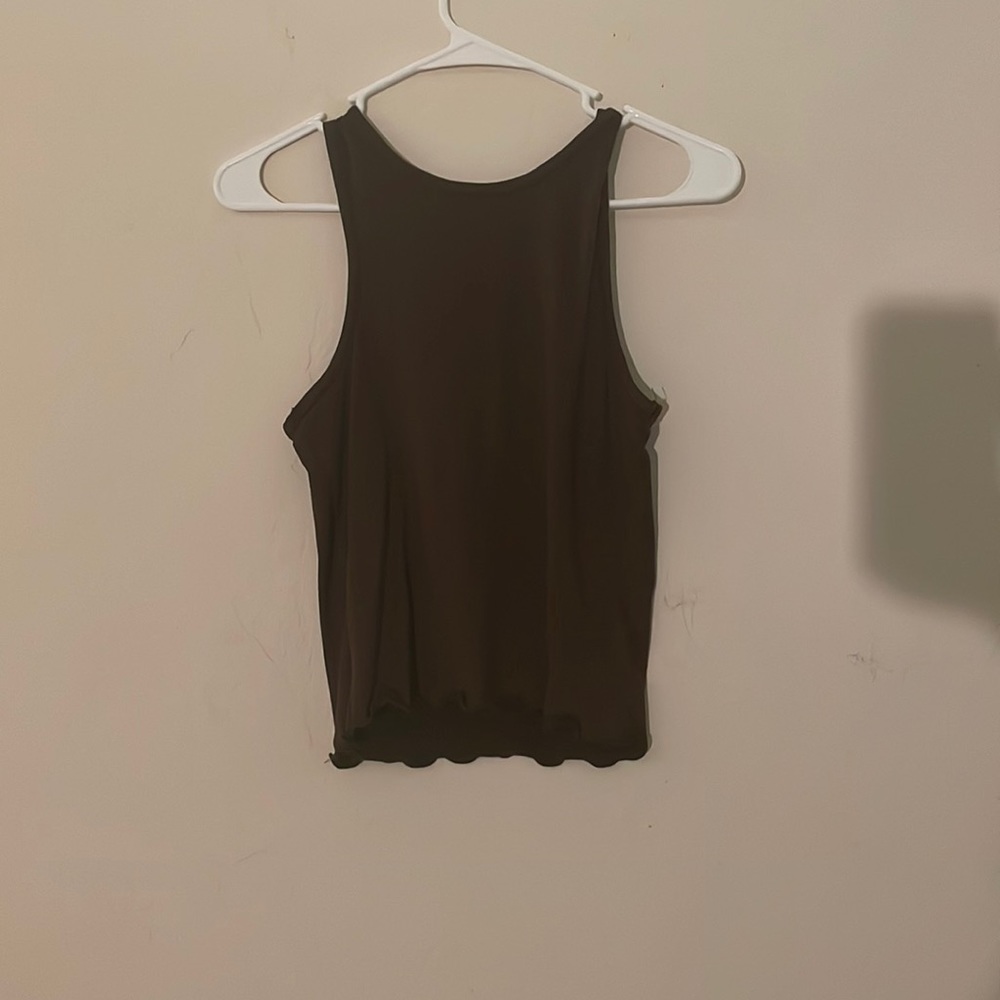 Dark brown tank top, medium